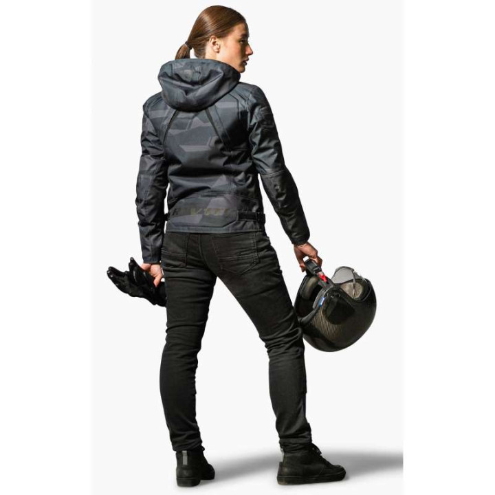 Women's motorcycle jacket Rev'it FLARE 2 LADIES CAMO GREY/BLACK