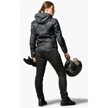 Women's motorcycle jacket Rev'it FLARE 2 LADIES CAMO GREY/BLACK