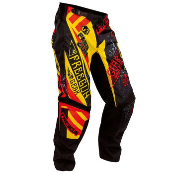 Pantalon moto cross Freegun DEVO BANDANA 2016 JAUNE/ROUGE taille 30
