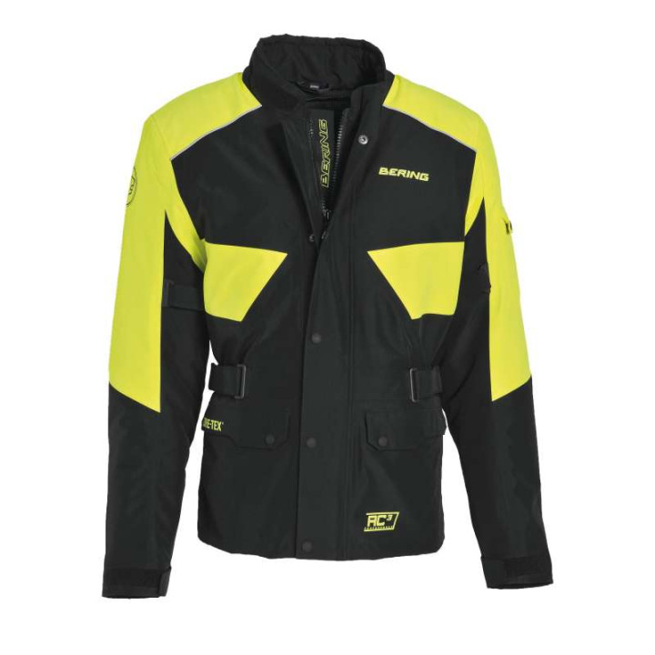 Veste moto fin de série Bering ROY GORE-TEX® Noir/Jaune taille S