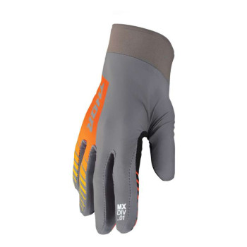 Gants moto cross Thor AGILE ANALOG CHARCOAL/ORANGE