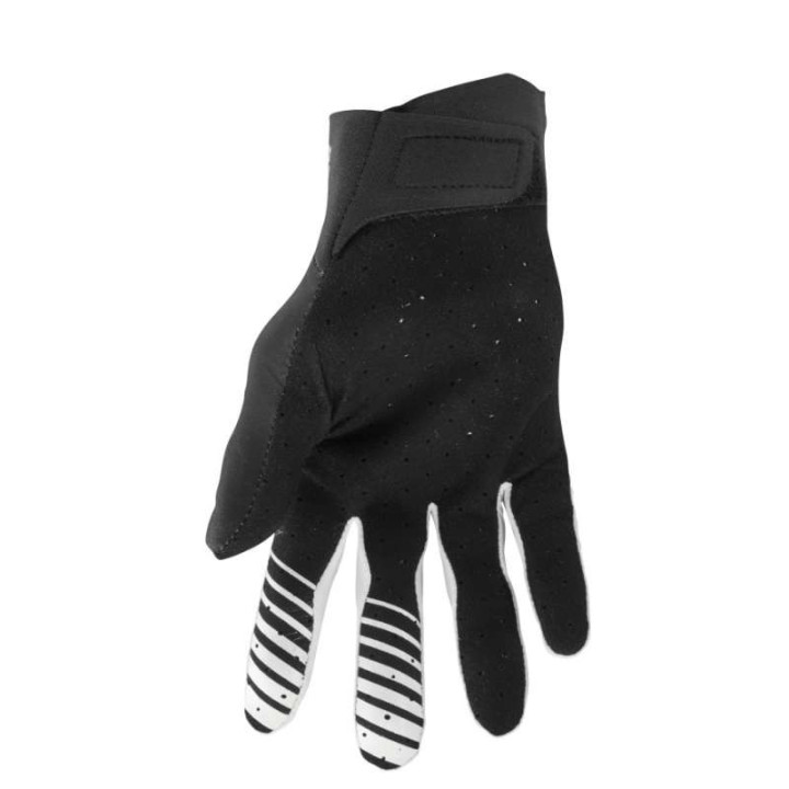 Thor AGILE SOLID BLACK/WHITE motocross gloves Thor AGILE SOLID BLACK/WHITE motocross gloves