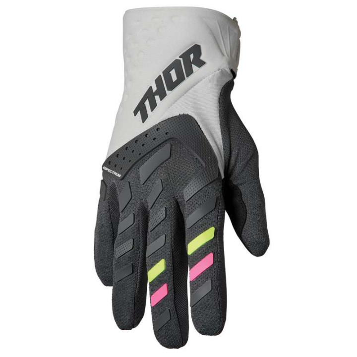 Gants moto cross femme Thor SPECTRUM GRAY/CHARCOAL Gants moto cross femme Thor SPECTRUM GRAY/CHARCOAL