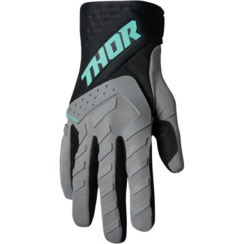 Gants moto cross enfant Thor SPECTRUM GRAY/BLACK/MINT