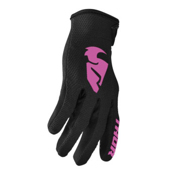 Gants moto cross femme Thor SECTOR BLACK/PINK