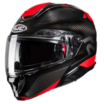 Casque moto modulable HJC RPHA 91 CARBON NOELA NOIR/ROUGE