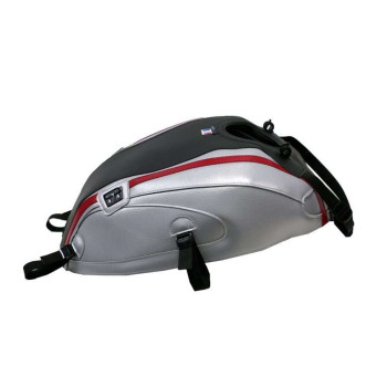 Tapis de réservoir Bagster Noir Mat Grainé/Argent Déco Rouge (1708E) Yamaha XSR700