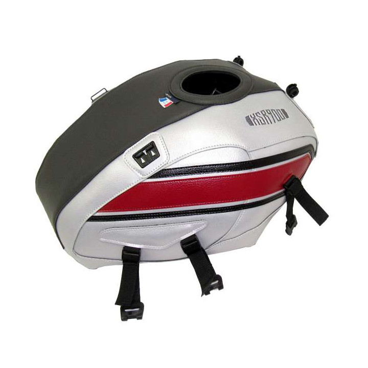 Tapis de réservoir Bagster Espace/Argent Déco Noir/Rouge foncé (1718G) Yamaha XSR 900