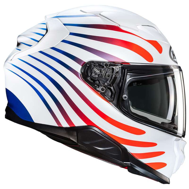 Casque moto HJC F71 ZEN BLANC/ORANGE/BLEU