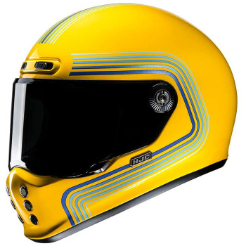 Casque moto HJC V10 FONI JAUNE/BLEU