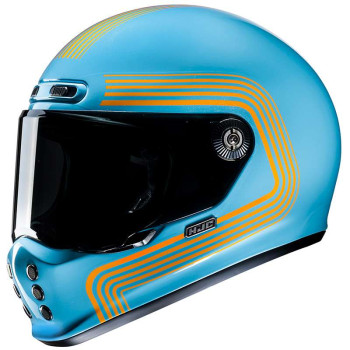 Casque moto HJC V10 FONI BLEU/ORANGE