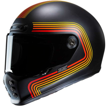 Casque moto HJC V10 FONI NOIR/ORANGE