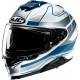 Casque moto HJC I71 IORIX BLANC/BLEU