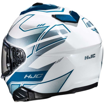 Casque moto HJC I71 IORIX BLANC/BLEU
