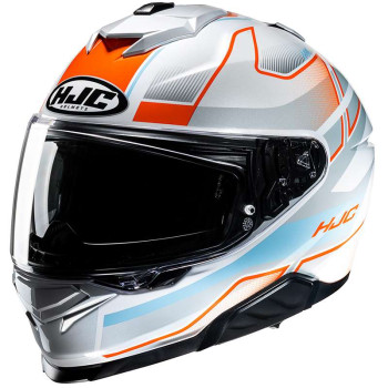 Casque moto HJC I71 IORIX BLANC/ORANGE