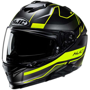 Casque moto HJC I71 IORIX NOIR/JAUNE