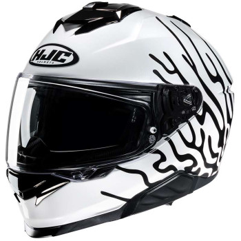 Casque moto HJC I71 CELOS BLANC/VERT/NOIR