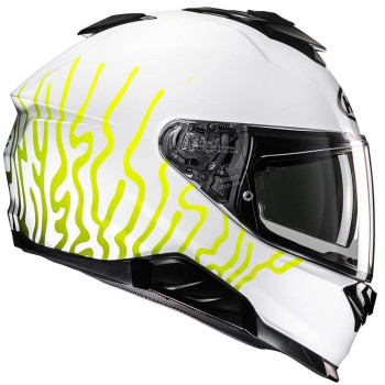 Casque moto HJC I71 CELOS BLANC/VERT/NOIR