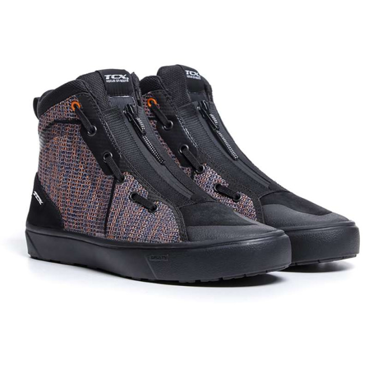 TCX IKASU AIR BLACK/ORANGE/BLUE motorcycle sneakers