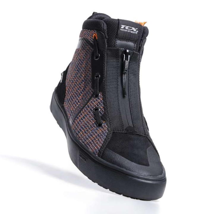 TCX IKASU AIR BLACK/ORANGE/BLUE motorcycle sneakers