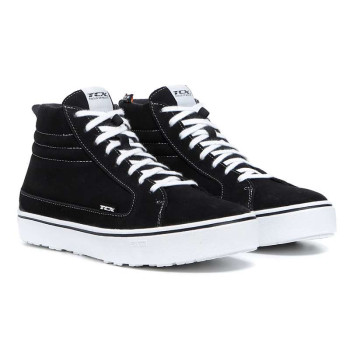 Baskets moto TCX STREET 3 WATERPROOF NOIR/BLANC