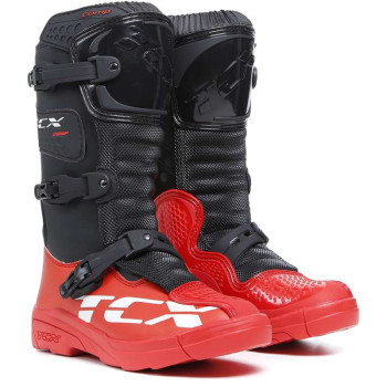 Bottes moto cross Enfant TCX COMP KID NOIR/ROUGE