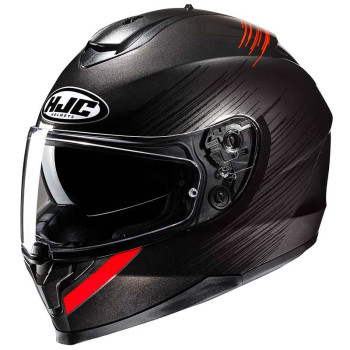 Casque moto HJC C70N SWAY NOIR/ROUGE