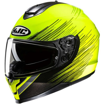 Casque moto HJC C70N SWAY NOIR/JAUNE