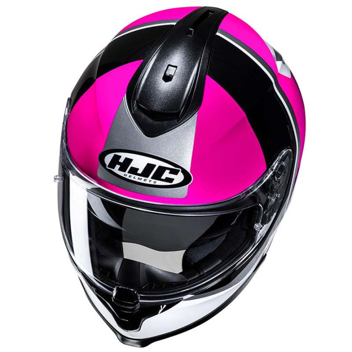Casque moto HJC C70N ALIA NOIR/GRIS/ROSE