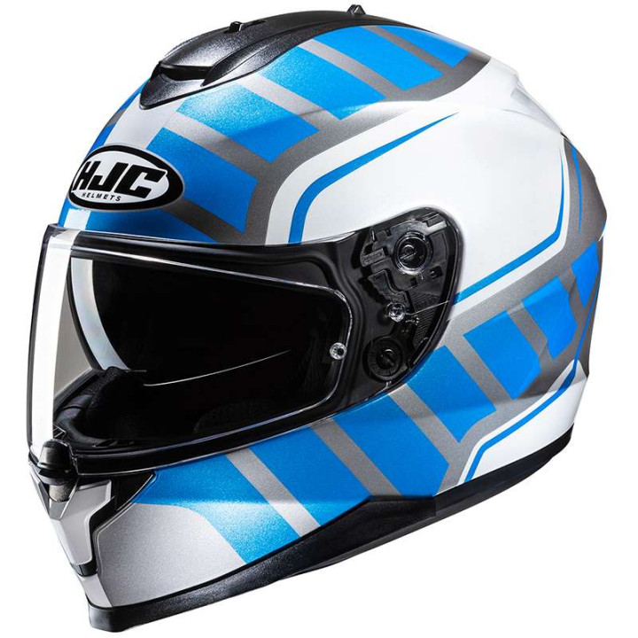 Motorcycle helmet HJC C70N HOLT WHITE/BLUE