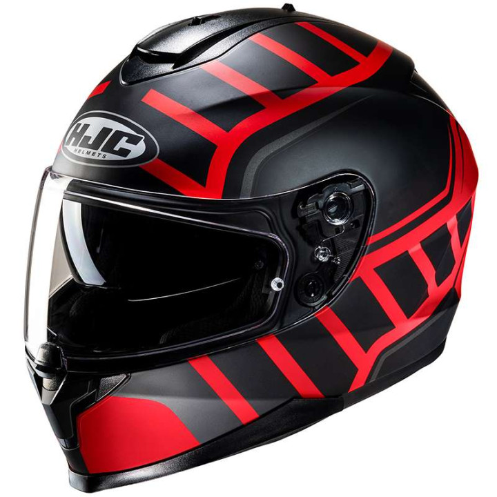 Motorcycle helmet HJC C70N HOLT BLACK/RED