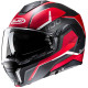 Casque moto modulable HJC I100 LORIX ROUGE/NOIR Casque moto modulable HJC I100 LORIX ROUGE/NOIR
