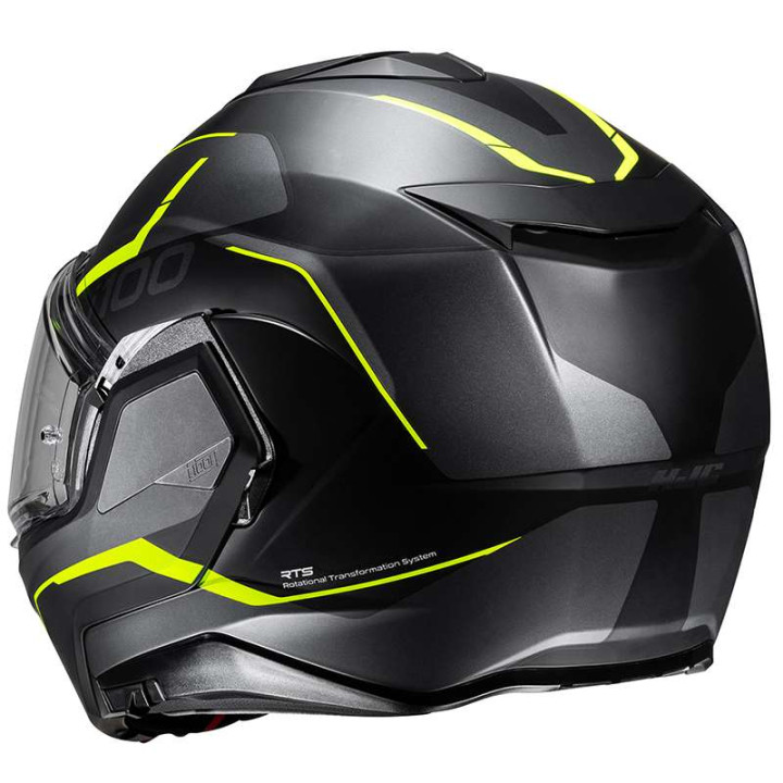 Modular motorcycle helmet HJC I100 LORIX BLACK/YELLOW
