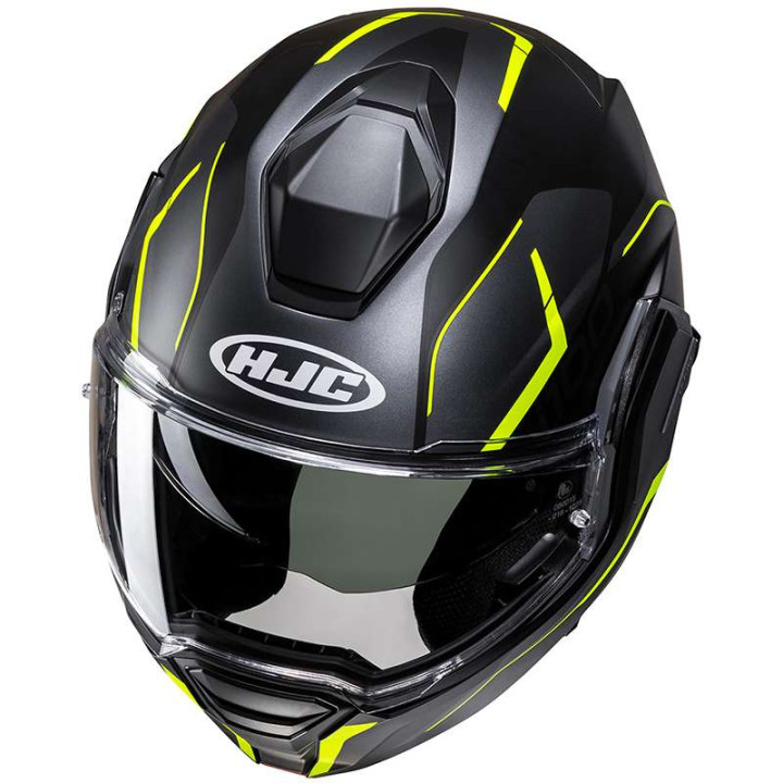 Modular motorcycle helmet HJC I100 LORIX BLACK/YELLOW