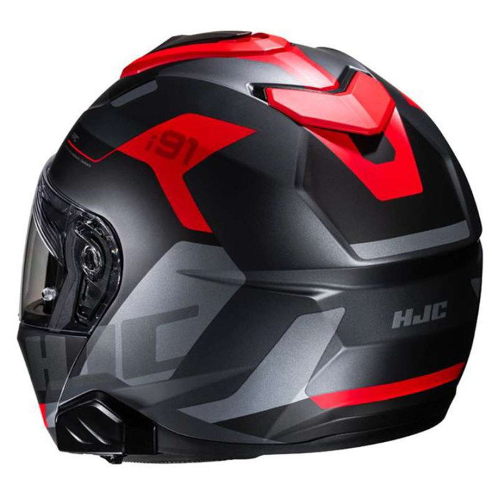 Casque moto modulable HJC I91 CARST NOIR/ROUGE Casque moto modulable HJC I91 CARST NOIR/ROUGE