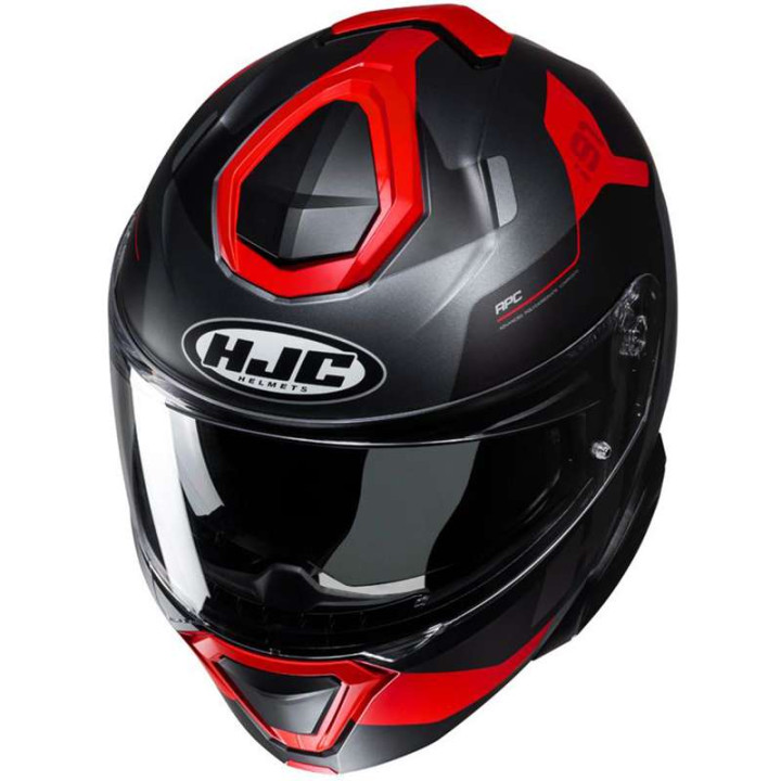 Casque moto modulable HJC I91 CARST NOIR/ROUGE Casque moto modulable HJC I91 CARST NOIR/ROUGE