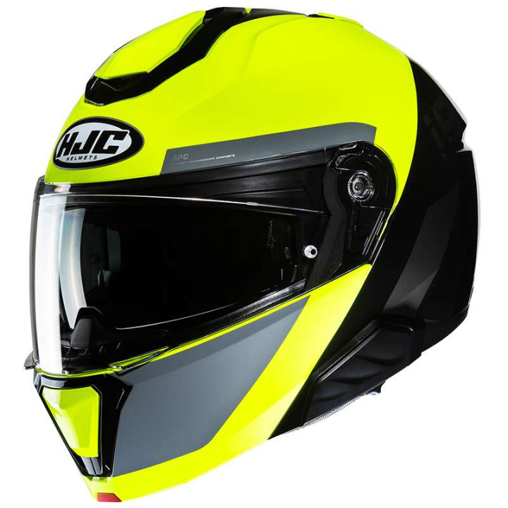 Modular motorcycle helmet HJC I91 BINA BLACK/YELLOW