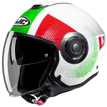 Motorcycle helmet HJC I40N PYLE GREEN/BLANK/RED