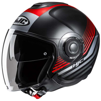 Casque moto HJC I40N DOVA NOIR/ROUGE Casque moto HJC I40N DOVA NOIR/ROUGE