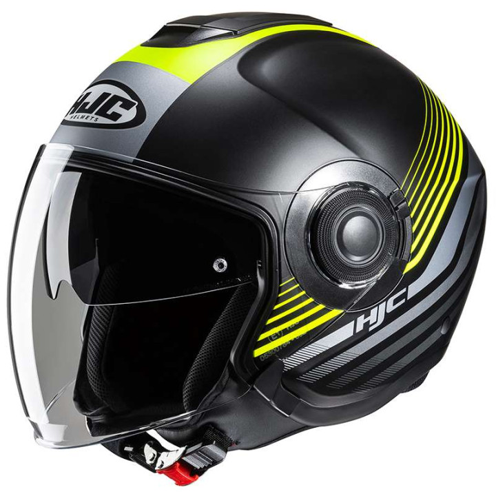 Casque moto HJC I40N DOVA NOIR/JAUNE
