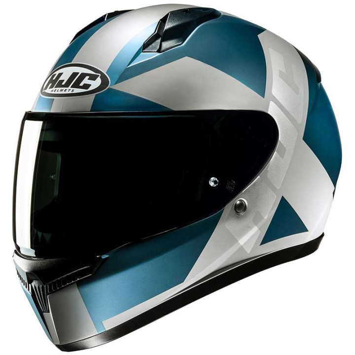 Casque moto HJC C10 TEZ GRIS/BLEU