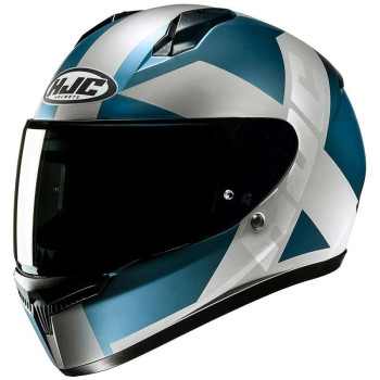 Casque moto enfant  HJC C10 TEZ GRIS/BLEU