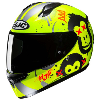 Casque moto enfant  HJC C10 GETI JAUNE FLUO