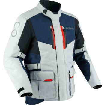 Veste moto Bering SIBERIA GRIS/BLEU