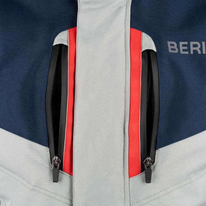 Veste moto Bering SIBERIA GRIS/BLEU