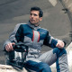 Veste moto Bering SIBERIA GRIS/BLEU