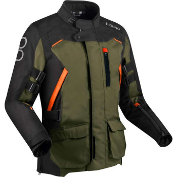 Veste moto Bering ZEPHYR NOIR/KAKI Veste moto Bering ZEPHYR NOIR/KAKI