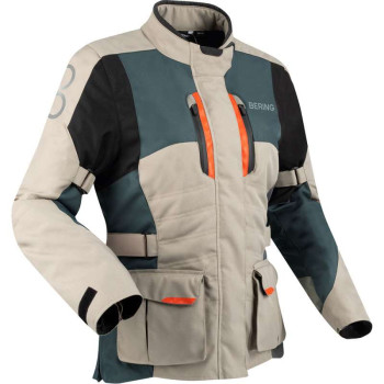Veste moto femme Bering LADY SIBERIA BEIGE/GRIS