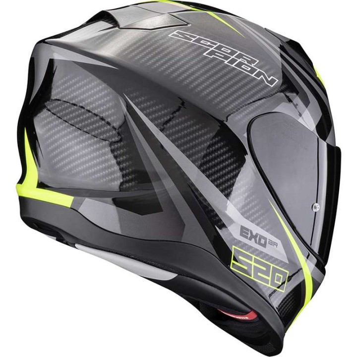 Casque Scorpion EXO-520 EVO AIR TERRA NOIR / ARGENT / JAUNE