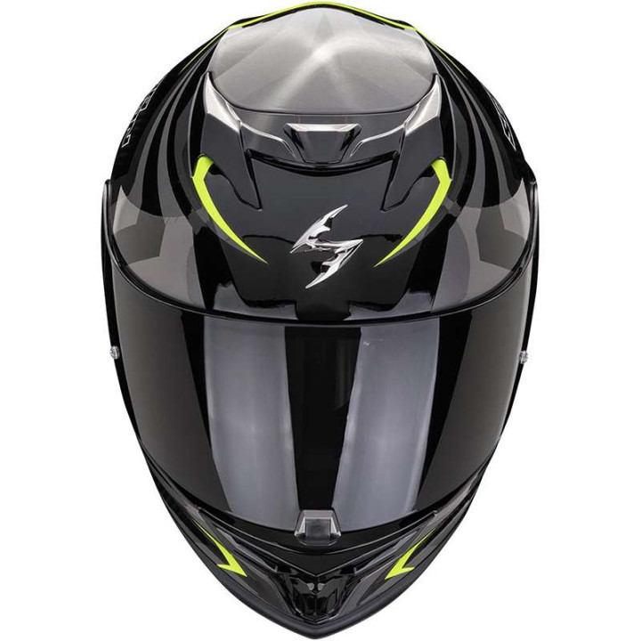 Casque Scorpion EXO-520 EVO AIR TERRA NOIR / ARGENT / JAUNE